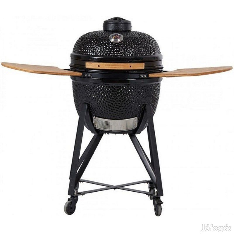 20" Kamado kerámia grill 52cm BBQ fekete színű mobilgrill