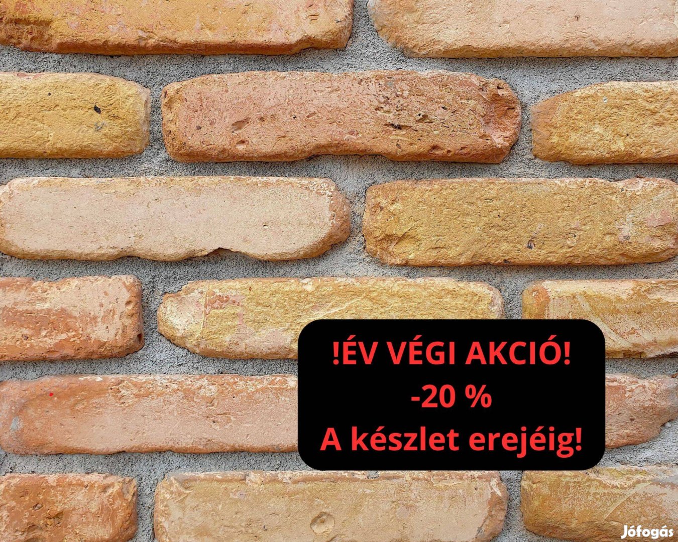 20 % Szeletelt, vágott tégla Mediterrán Prémium falburkolat,antikolt