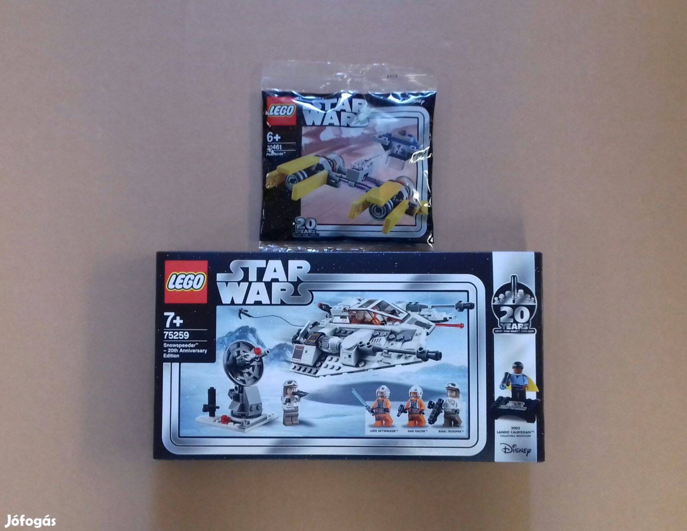 20. évfordulós bontatlan Star Wars LEGO 30461 Podracer + 75259 Hósikló