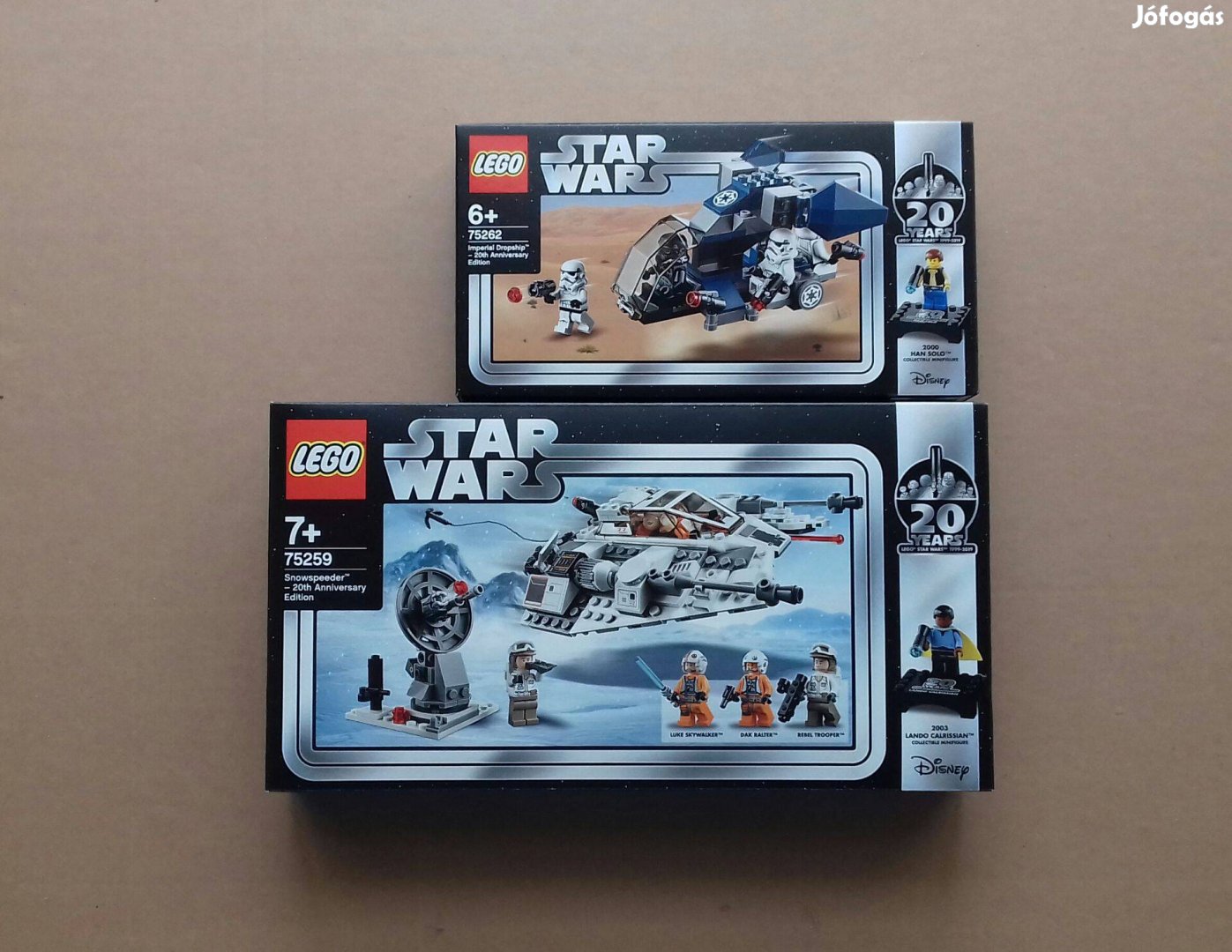 20. évfordulós bontatlan Star Wars LEGO 75262 Dropship + 75259 Foxárba
