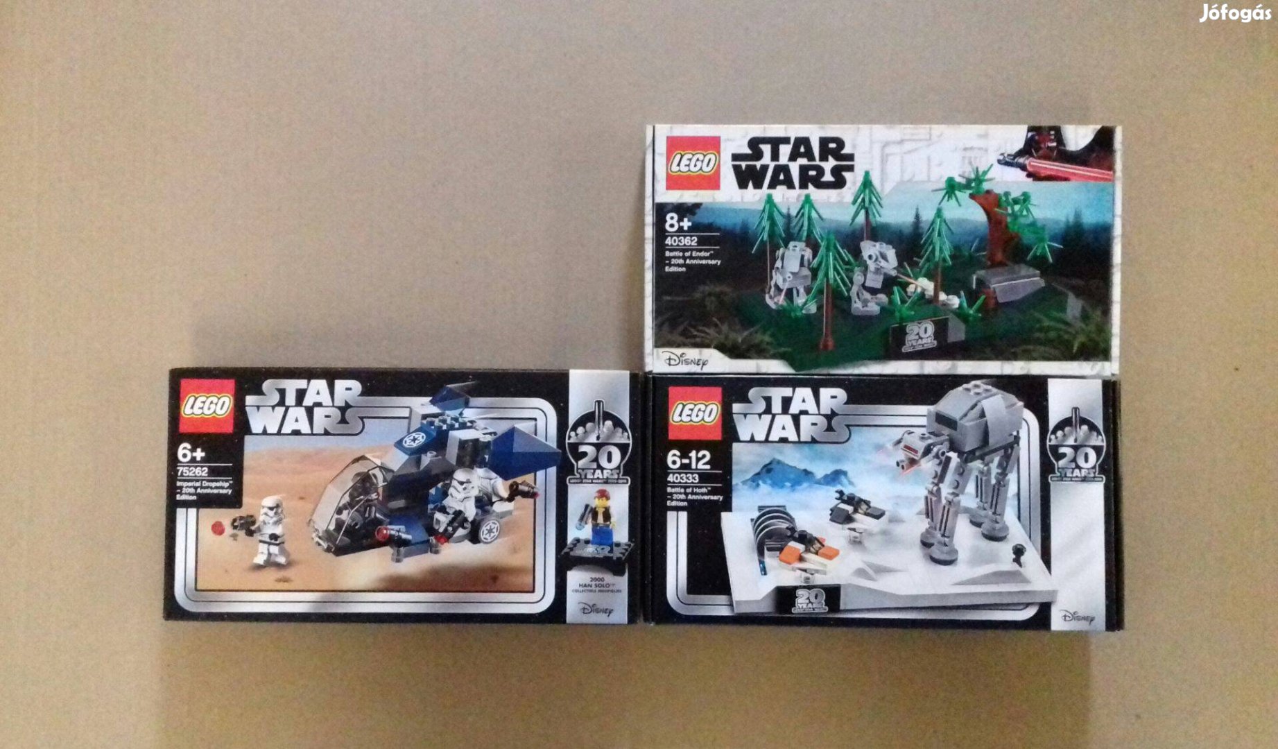 20. évfordulós bontatlan Star Wars LEGO 75262 + 40333 + 40362 Fox.árba