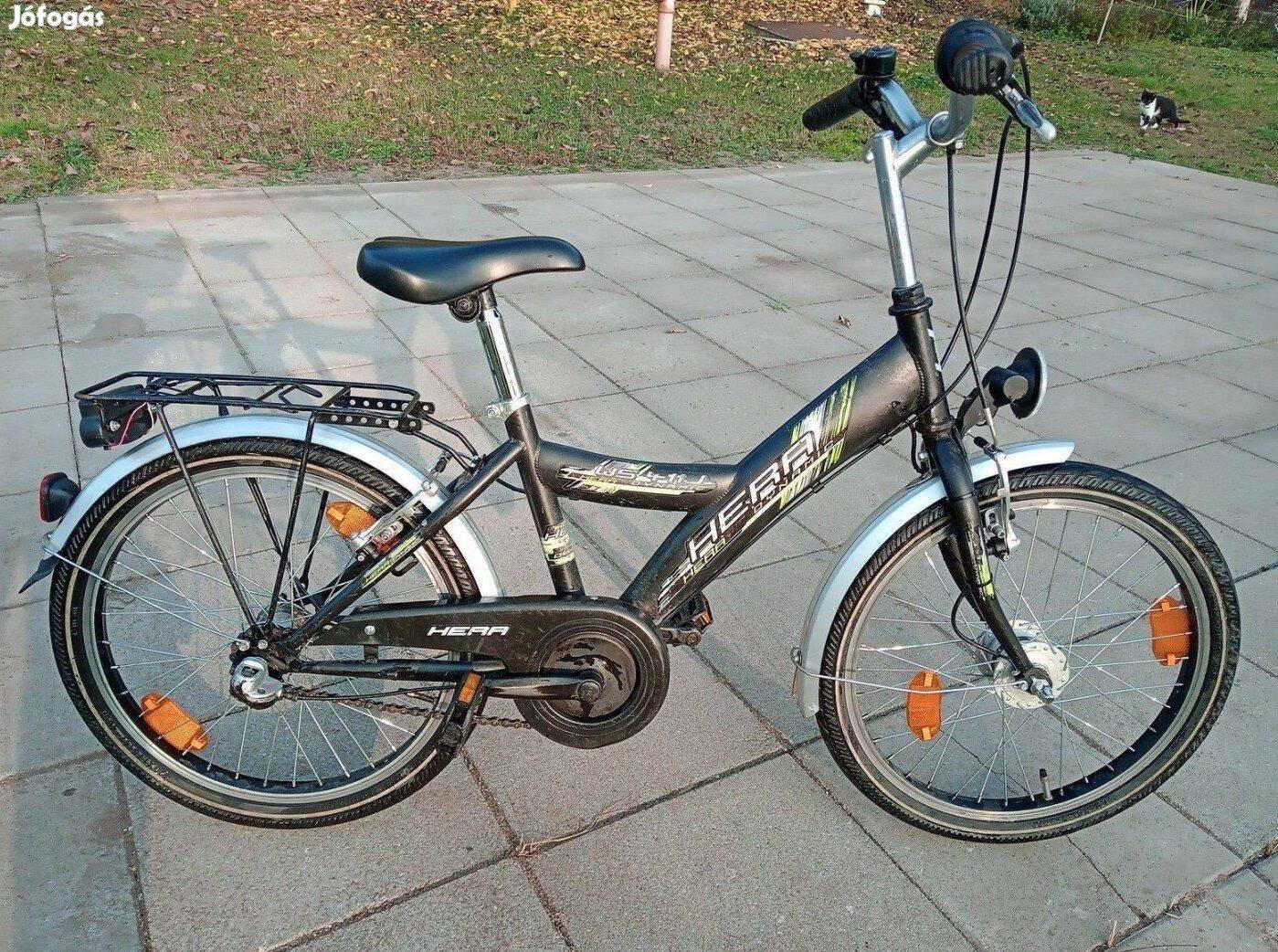 20" gyermek kerékpár, 3 sebességes agyváltó, agydinamó, alu váz