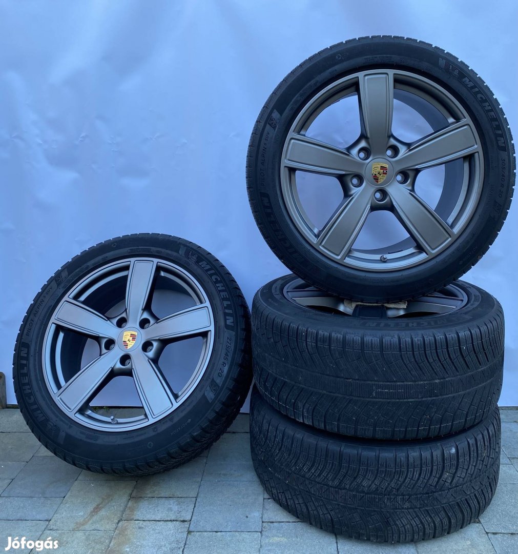 20" kétszéles Porsche Cayenne gyári alufelni garnitúra téli gumikkal 