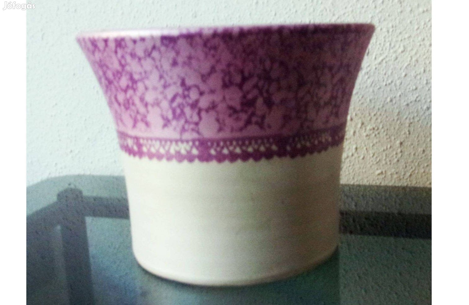 20 cm átmérőjű kerámia kaspó virágtartó Újpest központ