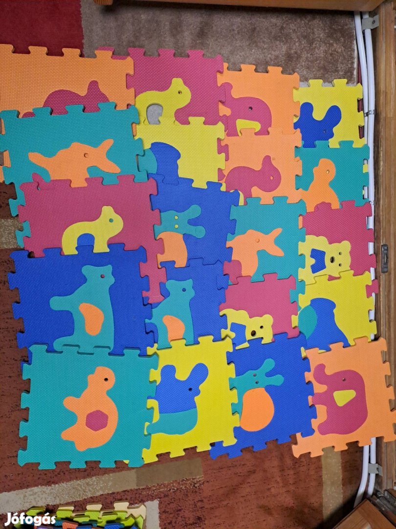 20 darab állatos szivacs puzzle, habtapi
