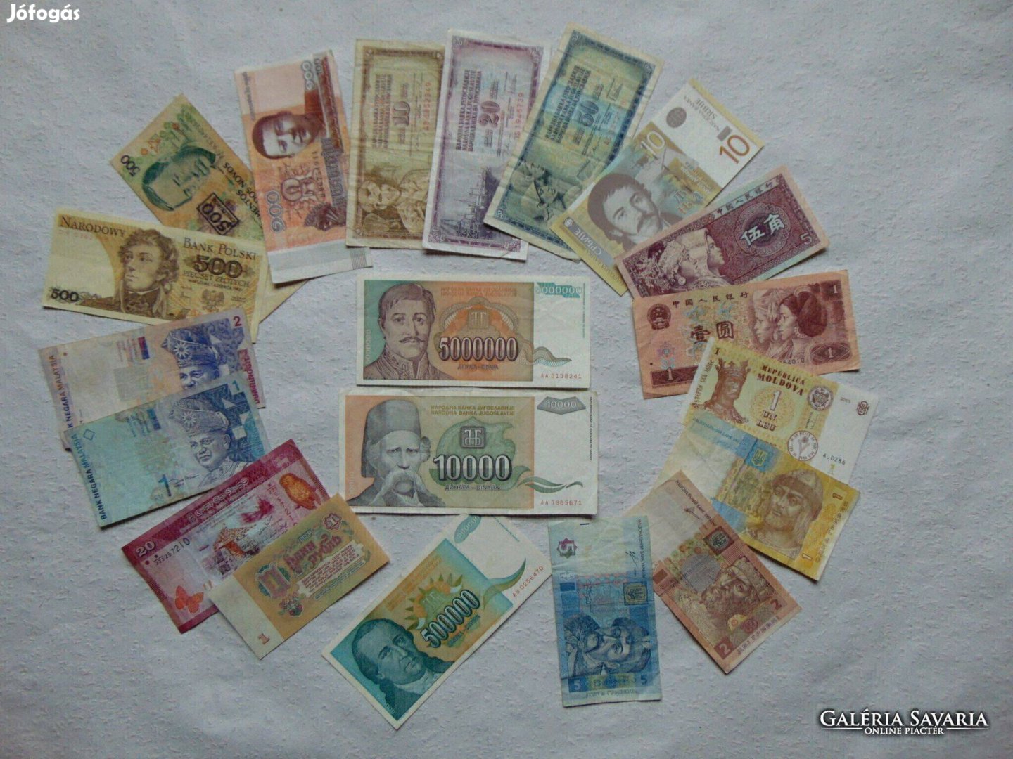 20 darab külföldi bankjegy LOT ! 03 Kép szerinti állapotban