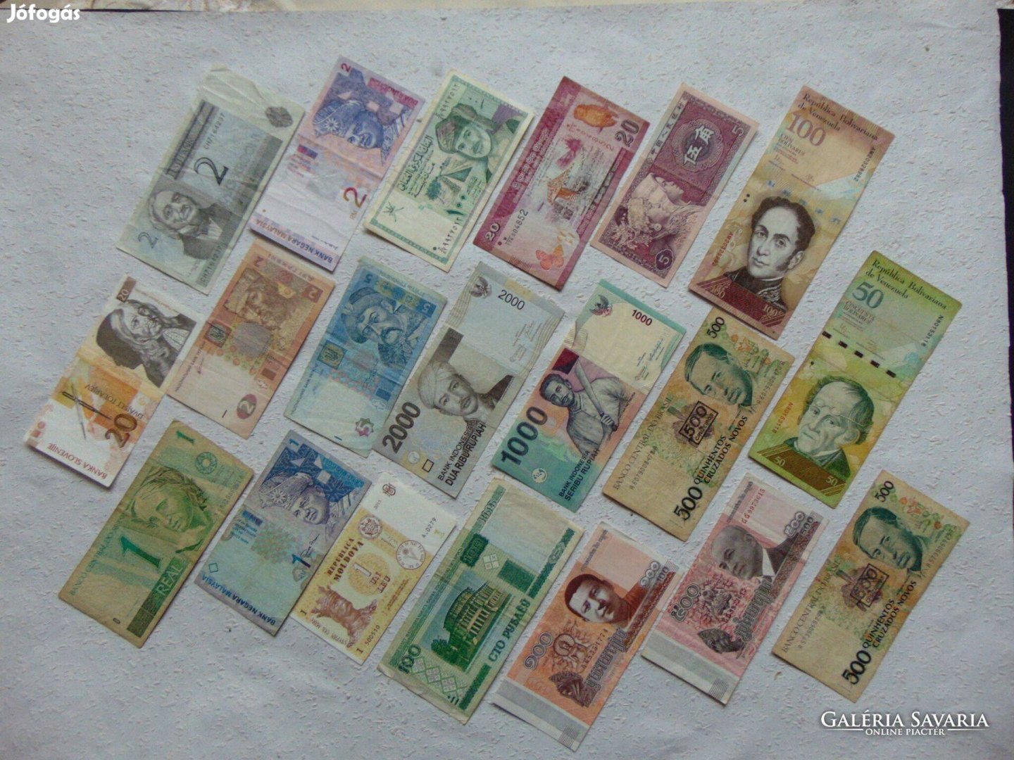 20 darab külföldi bankjegy LOT ! A