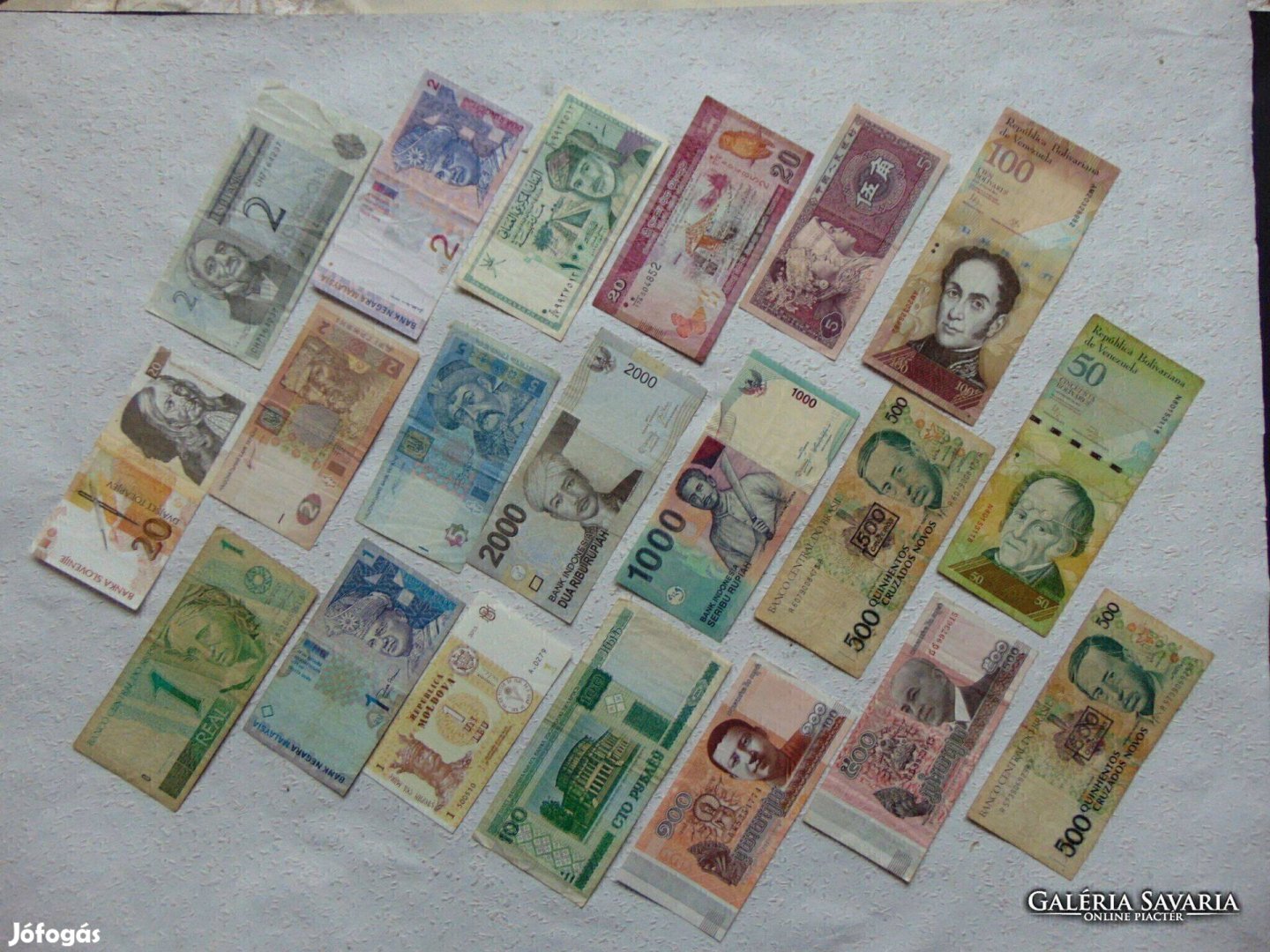 20 darab külföldi bankjegy LOT ! A Kép szerinti állapotban