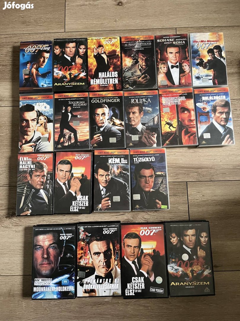 20 darabos James Bond kazettacsomag vhs 