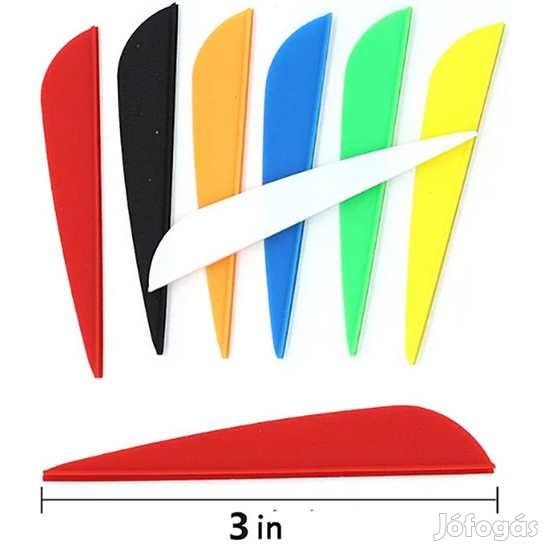 20 db MŰanyag Toll 3"-os 7,6 cm Fehér színŰ  (4798)