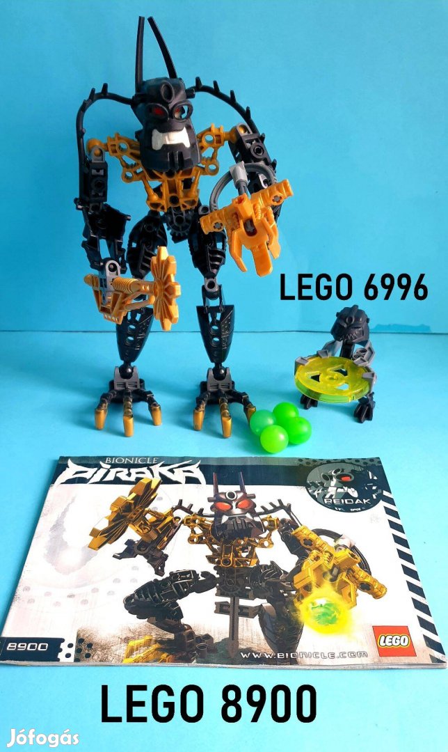 20 éves LEGO Bionicle 8900 Reidak 6996 Piraka Reidak 2006
