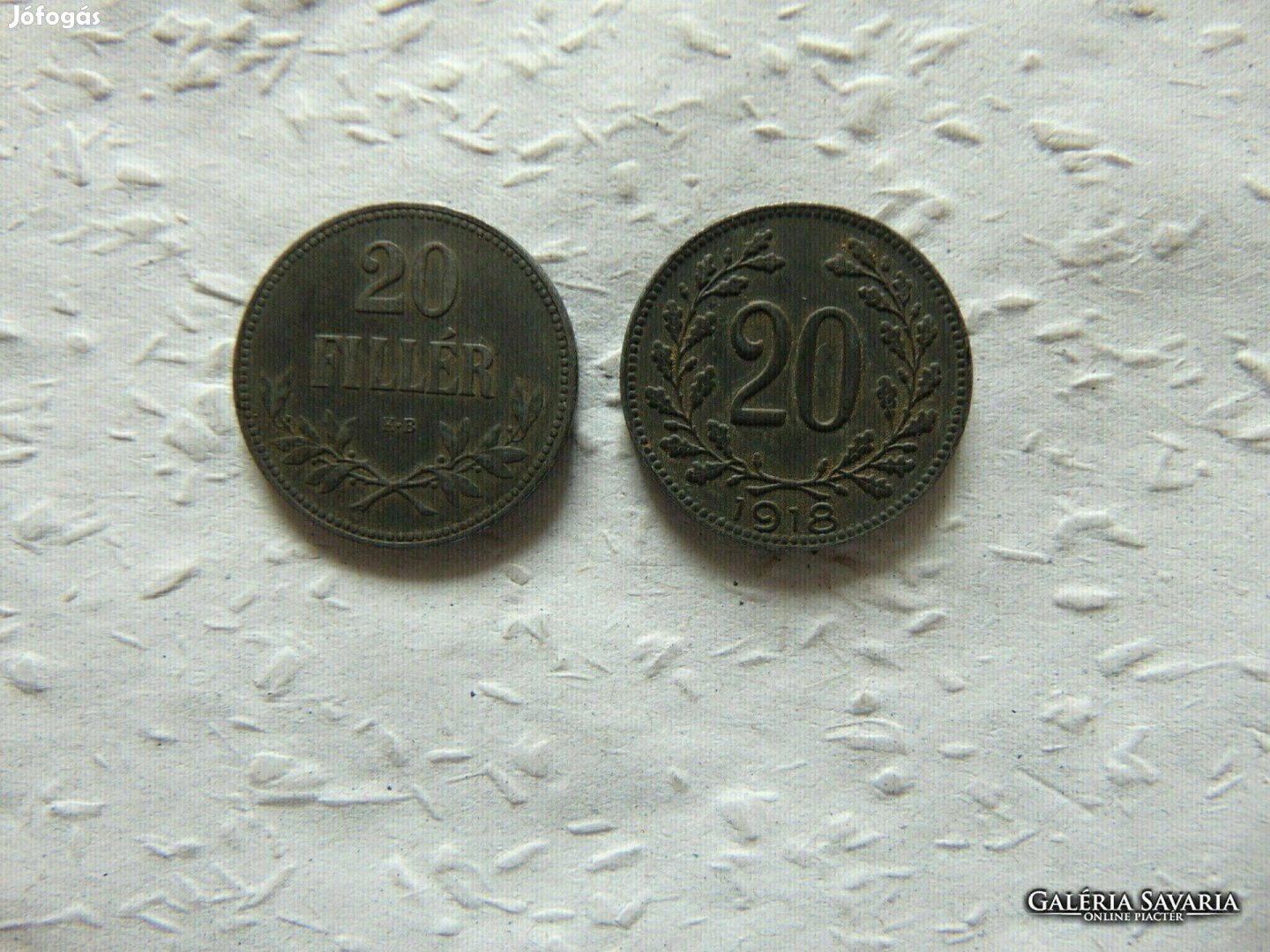 20 fillér 1918 - 20 heller 1918 egy csomagban