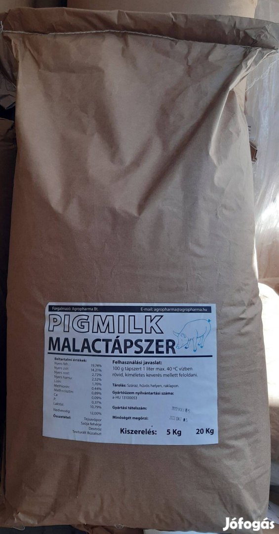 20 kg Pigmilk malac tejpor tejpótló tápszer tej por kiszállítással!