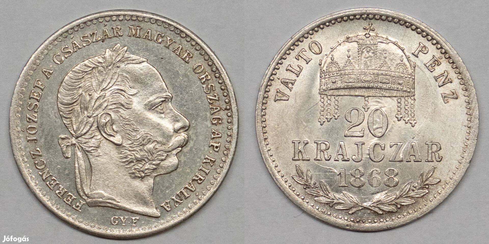 20 krajczár 1868 Ferenc József GYF - VP