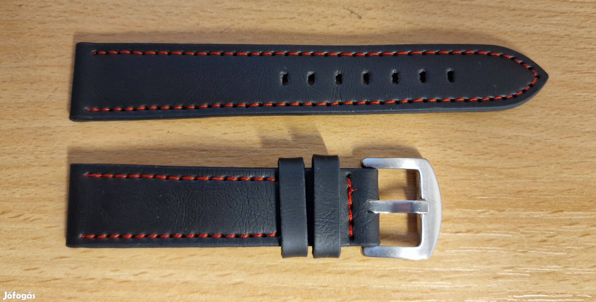 20 mm-es óraszíj, rozsdamentes acél csattal