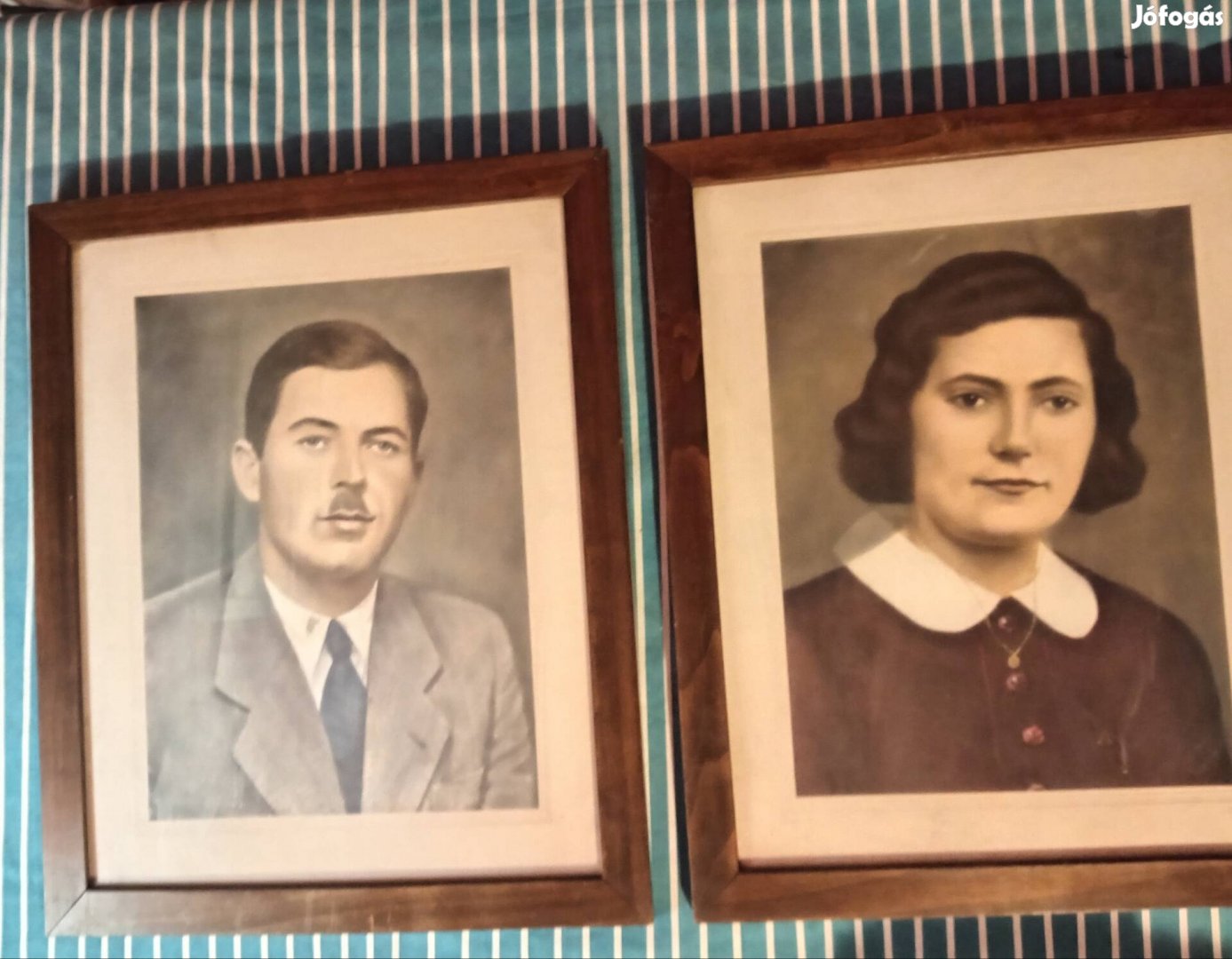 20.sz.-i nagyméretű fotóportré páros