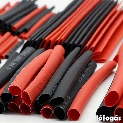 20db  Zsugorcső 4X40mm Fekete és Piros  (5687)
