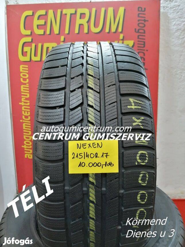 215/40r17 Nexen használt téli gumi garn