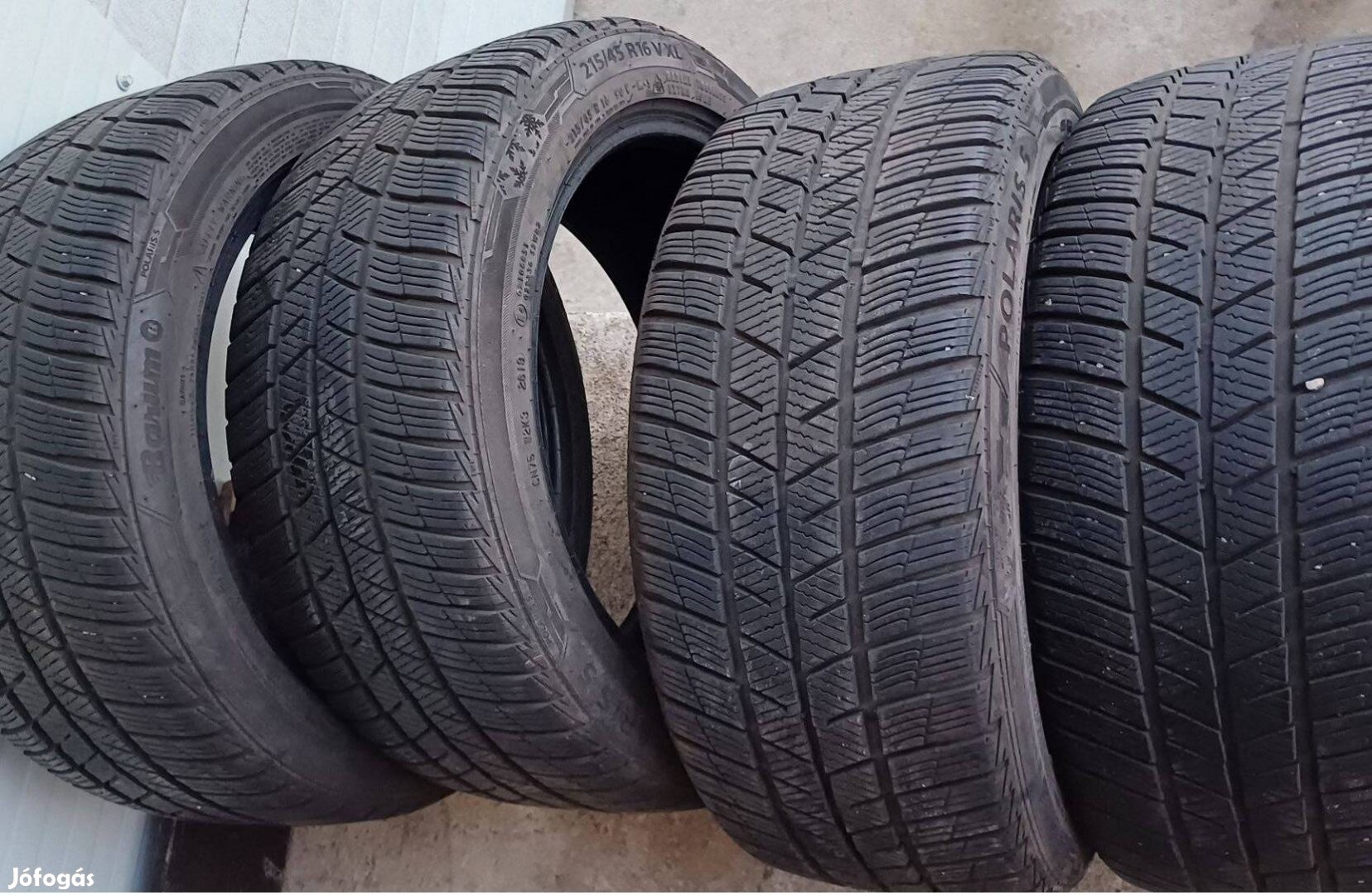 215/45R16 Barum polaris 5 téligumi garnitúra kitűnő állapotban eladó