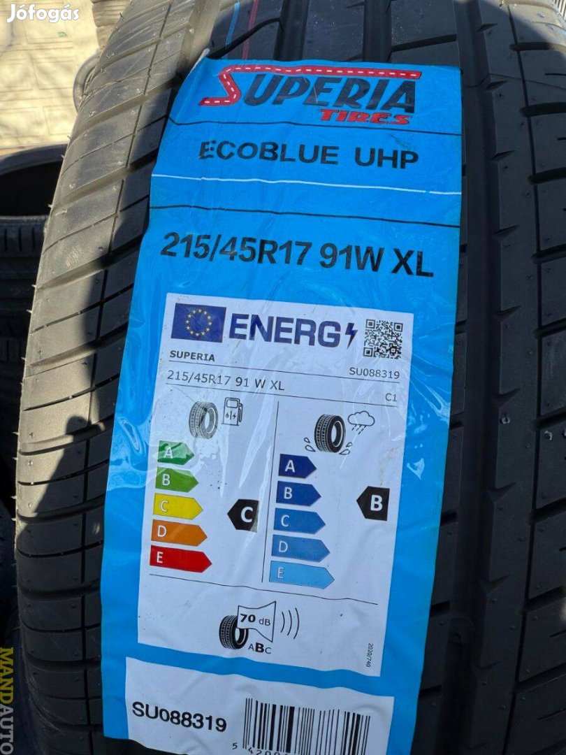 215/45R17 Fortuna-Superia Ecoblue UHP(XL).Új nyári gumi