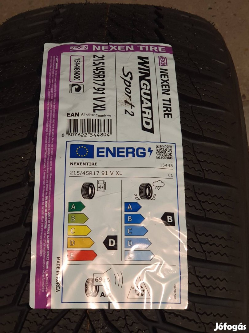 215/45 R17 nexen winguard sport 2 téligumi 