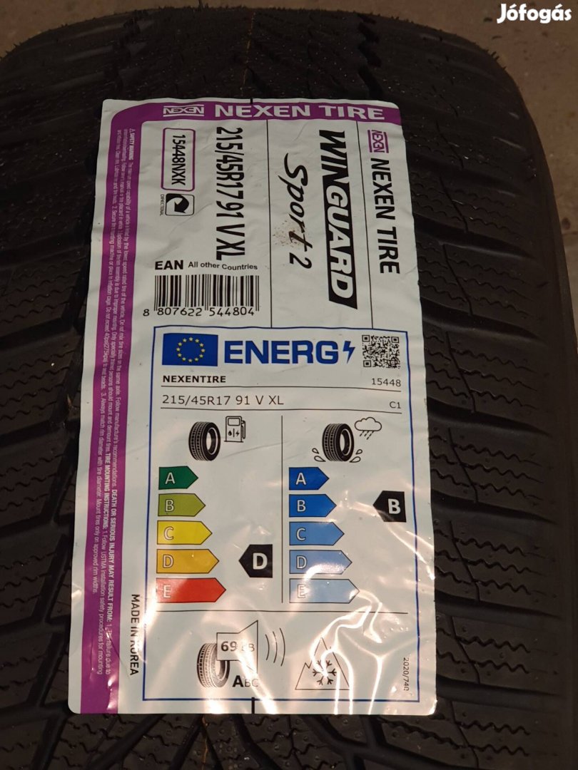 215/45 R17 nexen winguard téligumi 2db. 0km-es 2022-es 