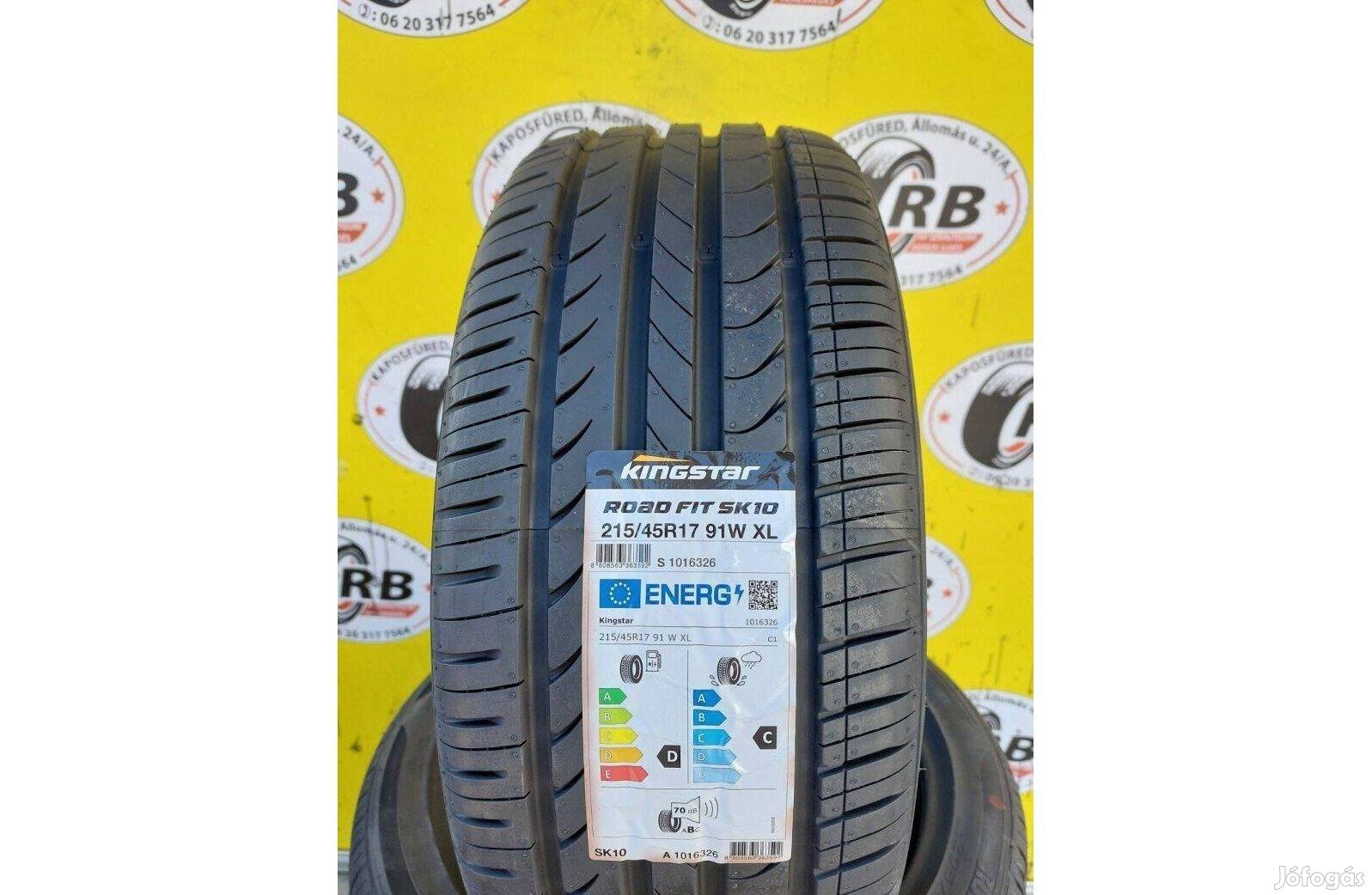 215/45 r17 Kingstar Sk10,Új nyárigumi 22 500 Ft/db