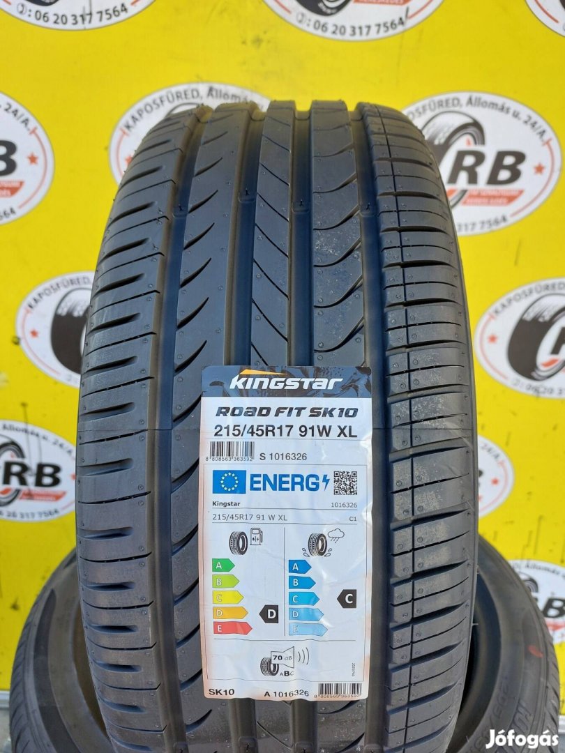 215/45 r17 Kingstar Sk10,Új nyarigumi