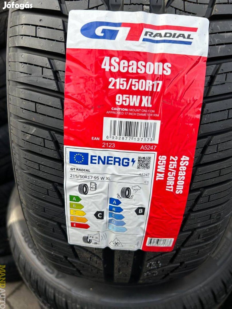 215/50R17 Gtradial 4Season(XL),Új négy évszakos gumi