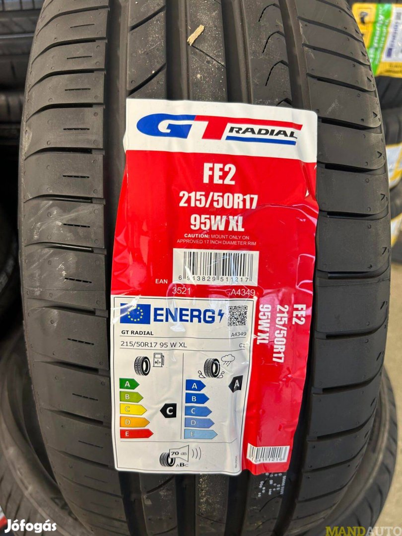 215/50R17 Gtradial FE2(XL),Új nyárigumi