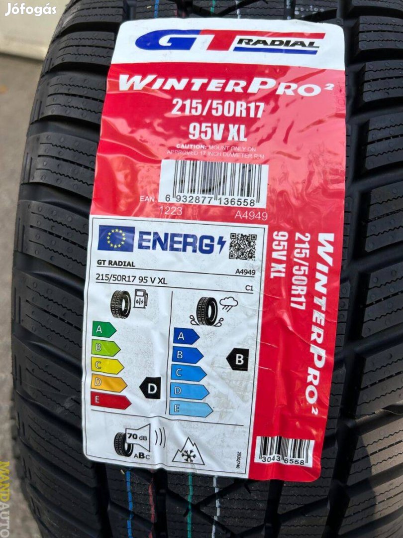 215/50R17 Gtradial Winterpro 2 Evo,Új téligumi