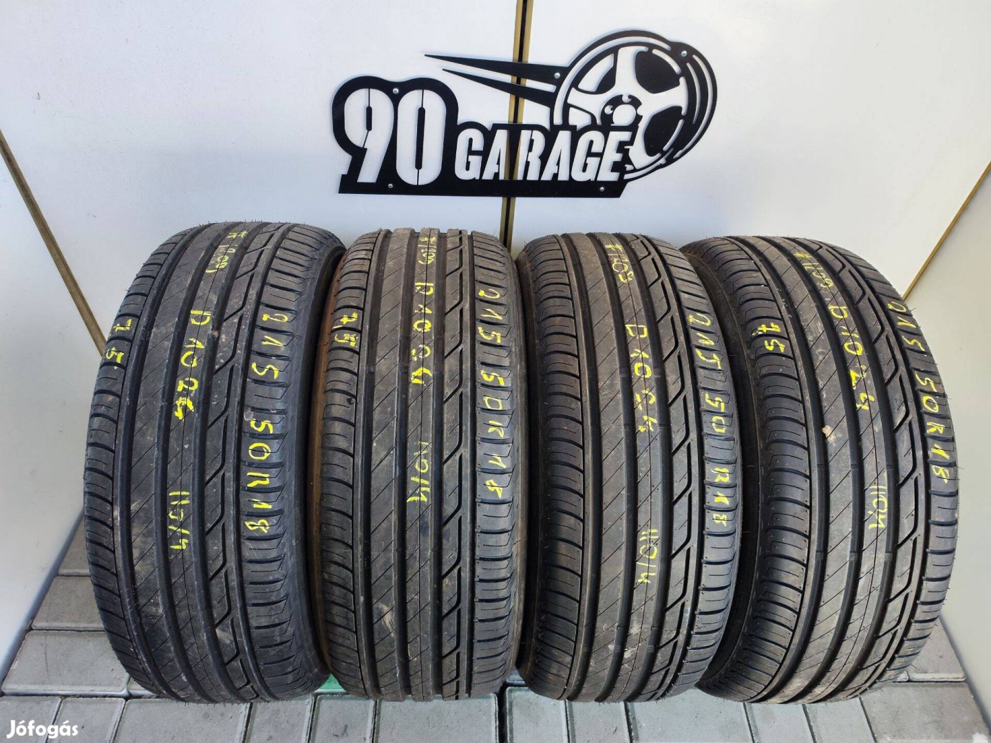 215/50 R18 Bridgestone 4db Új Nyárigumi 90Garage #1209