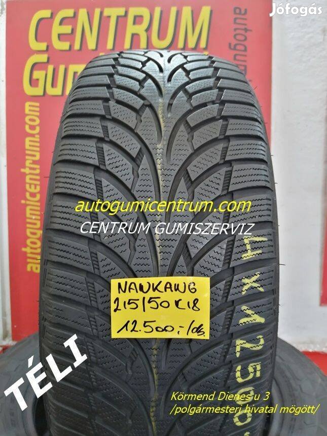 215/50r18 Nankang használt téli gumi garn