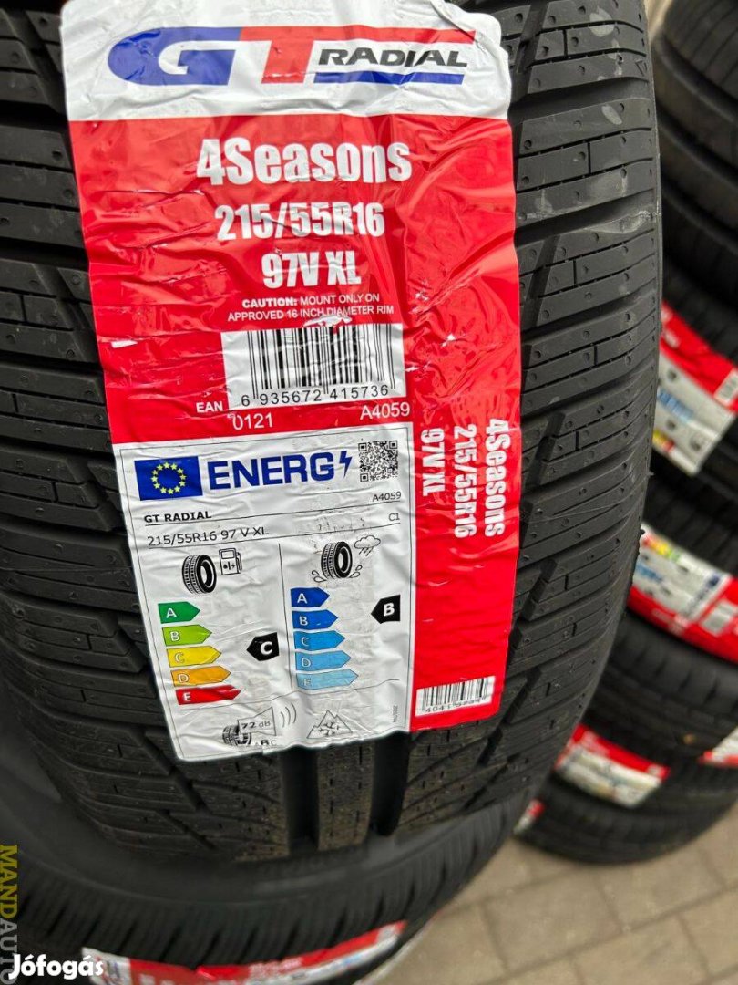 215/55R16 Gtradial 4Seasons(XL),Új négy évszakos gumi