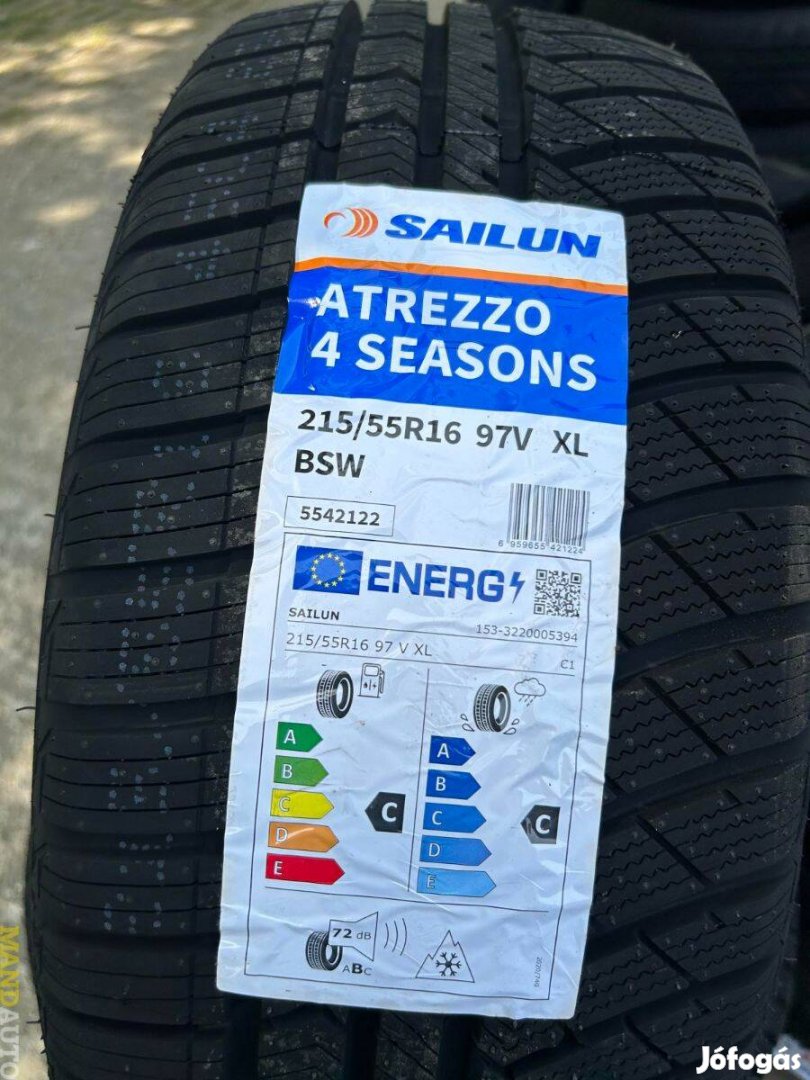 215/55R16 Sailun 4Seasons(XL)(Dot:2024!),Új négy évszakos gumi