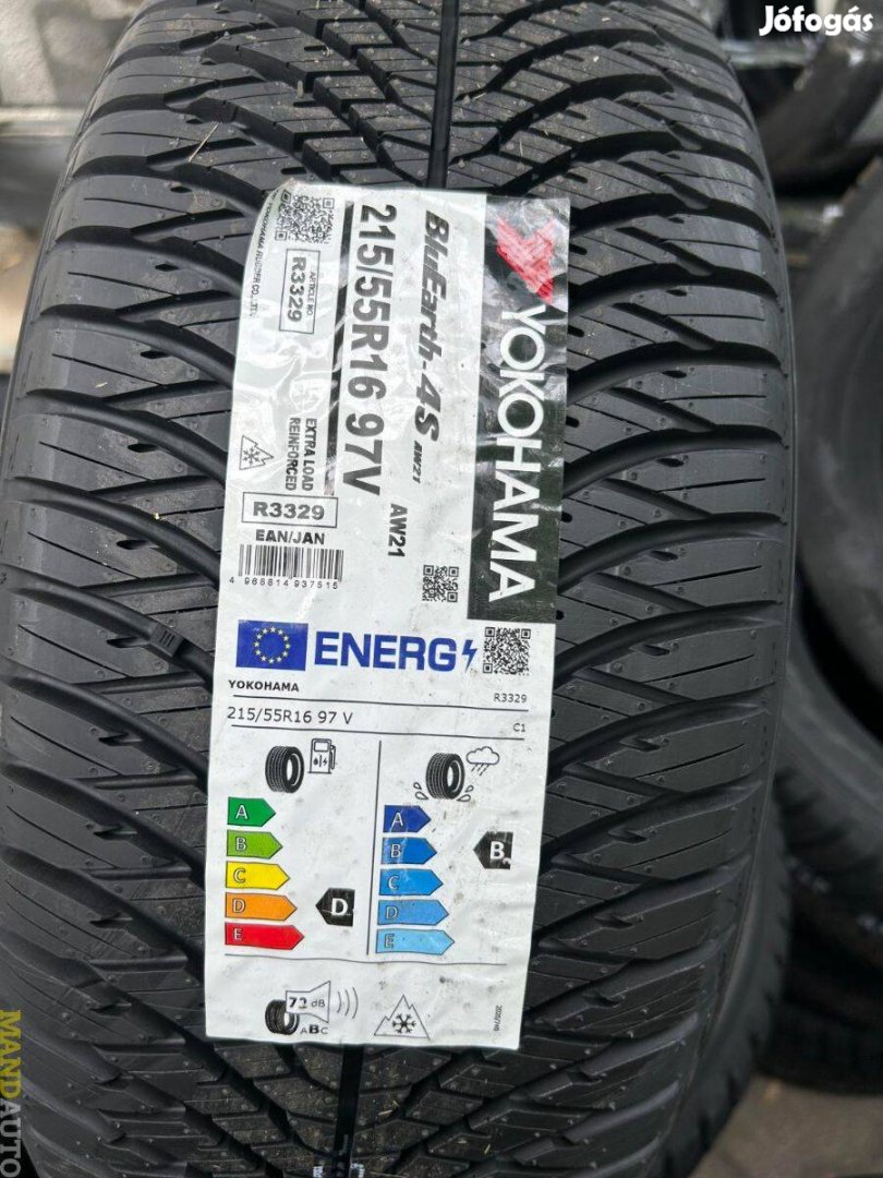 215/55R16 Yokohama AW21 4S,Új négy évszakos gumi