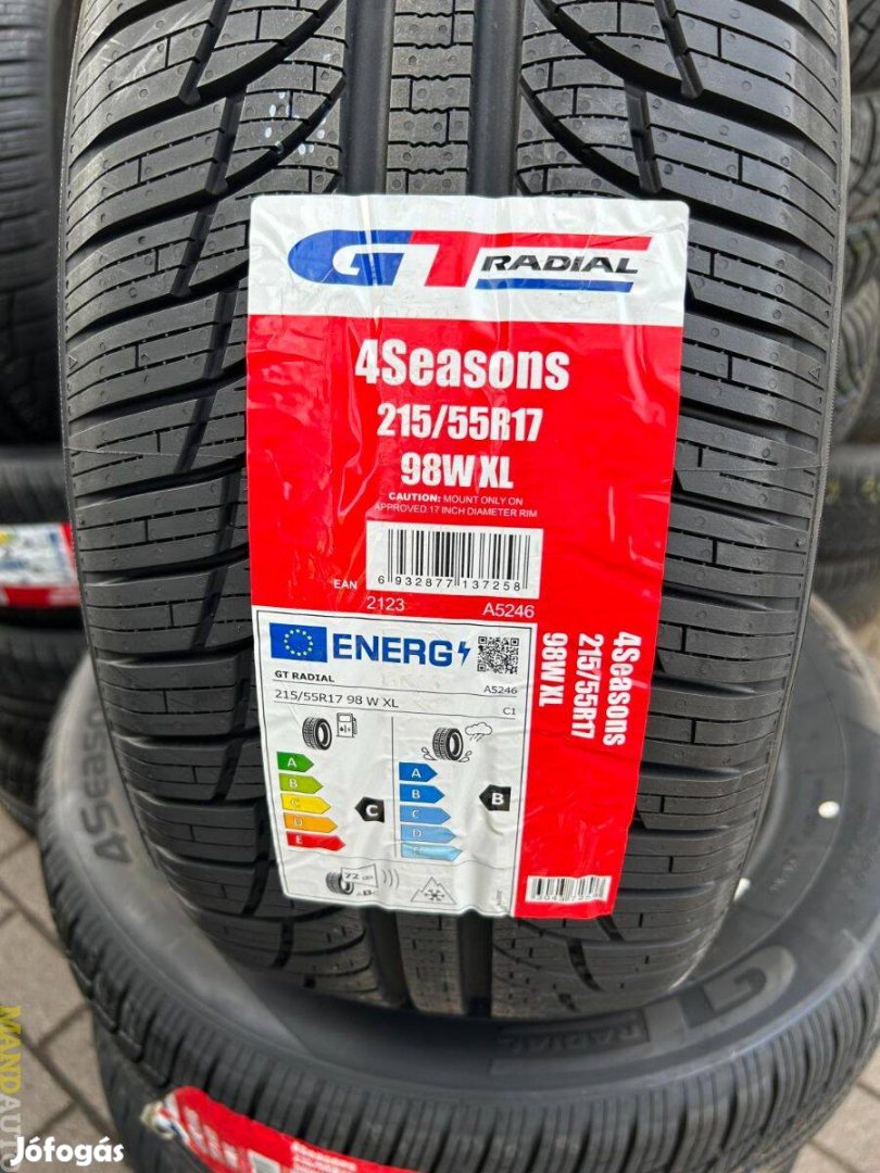 215/55R17 Gtradial 4Season(XL),Új négy évszakos gumi