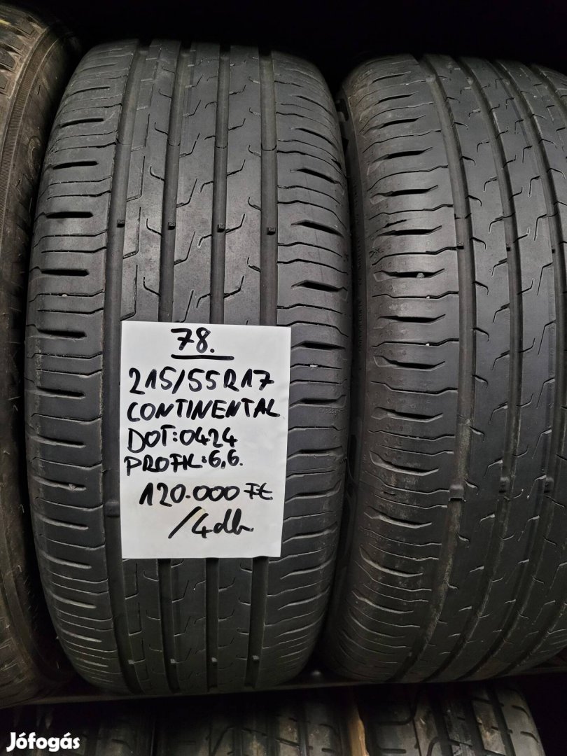 215/55 R17 Continental nyári gumik