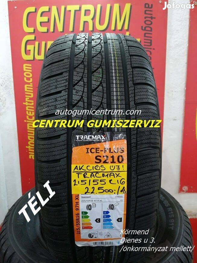 215/55r16 Tracmax új téli gumi