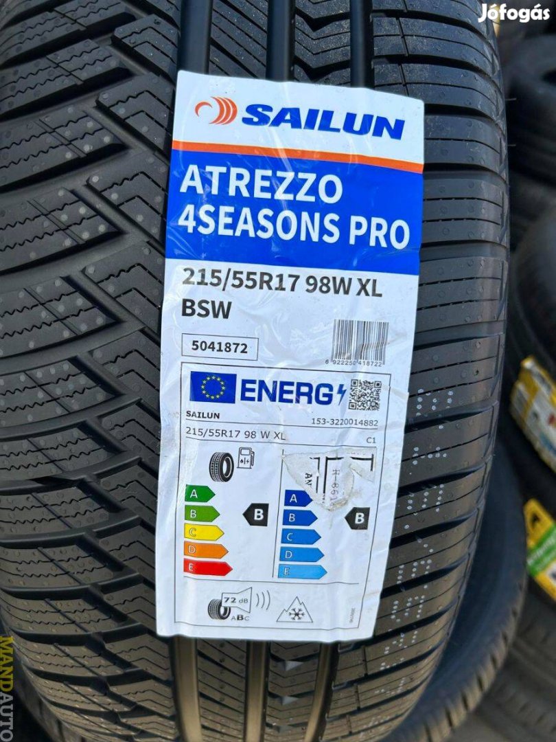 215/55r17 Sailun Atrezzo 4Season Pro,Új négy évszakos gumi