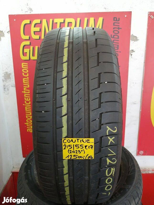 215/55r17 hasznalt nyari gumi Coninental 2db 12.500 Ft