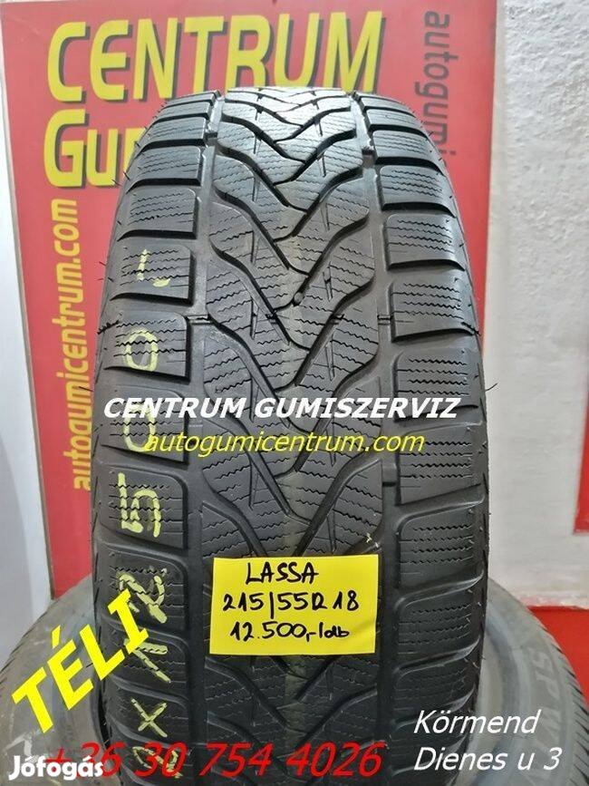 215/55r18 Lassa használt téli gumi 2db