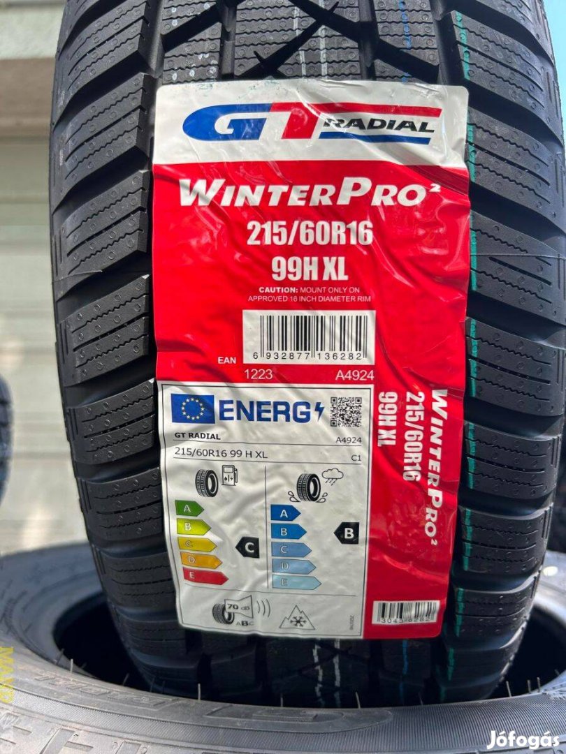 215/60R16 Gtradial Winterpro2Evo(XL)(Dot:2024!!!),Új téligumi