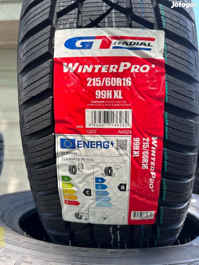 215/60R16 Gtradial Winterpro 2 Evo,Új téligumi