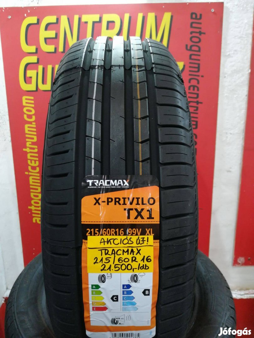 215/60R16 Tracmax akciós nyári gumi 21.500 Ft