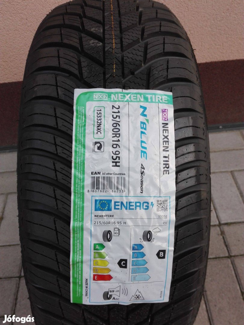 215/60R16 Új Nexen négyévszakos gumi 2db 215/60 r16