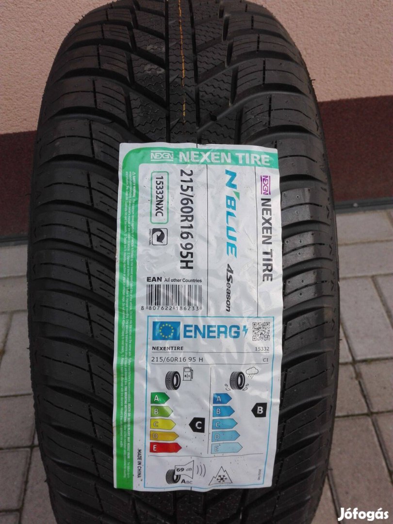 215/60R16 Új Nexen négyévszakos gumi 2db 215/60 r16