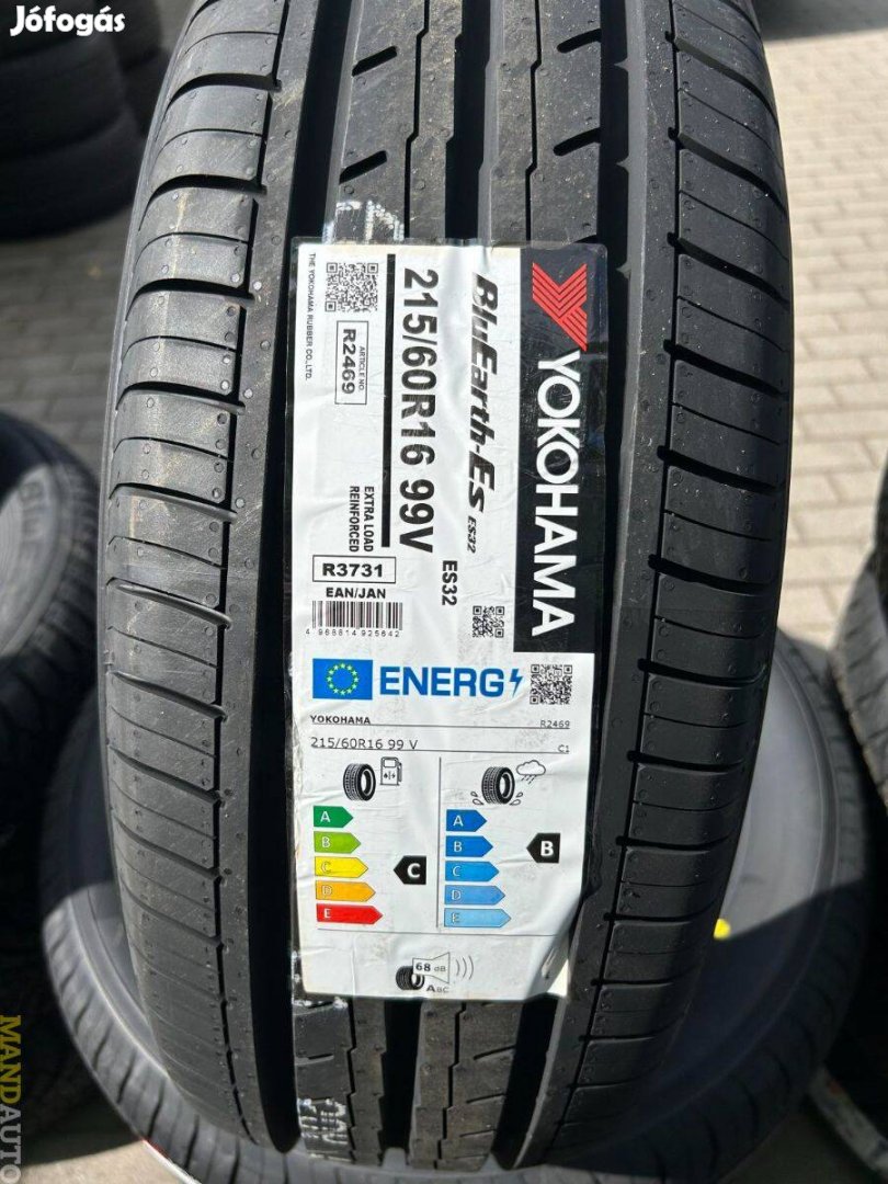 215/60R16 Yokohama Es32(XL)(Dot:2024!!),Új nyári gumi