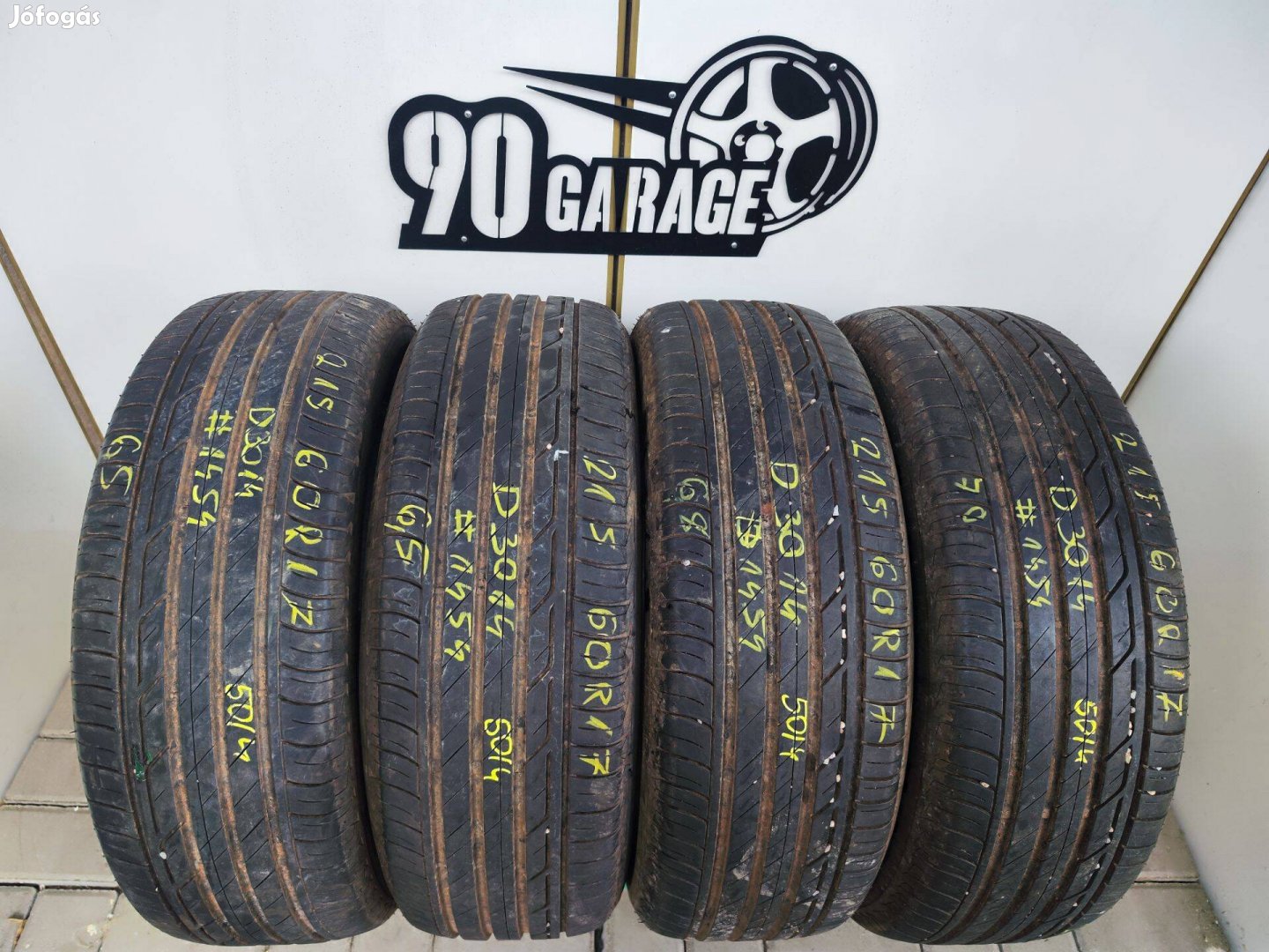215/60 R17 Bridgestone 4db Nyárigumi 90Garage #1454