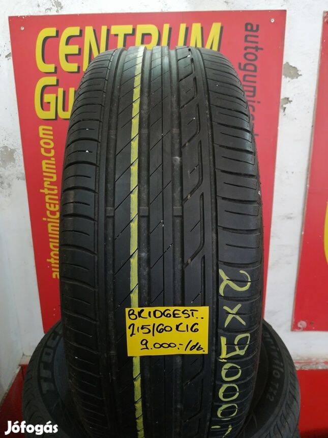 215/60r16 hasznalt nyari gumi Bridgestone 2db 9.000 Ft